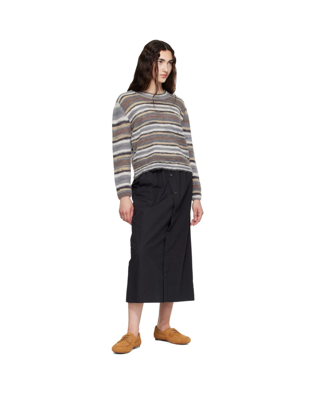 A.P.C. Brown Tan Camille Boat Shoes