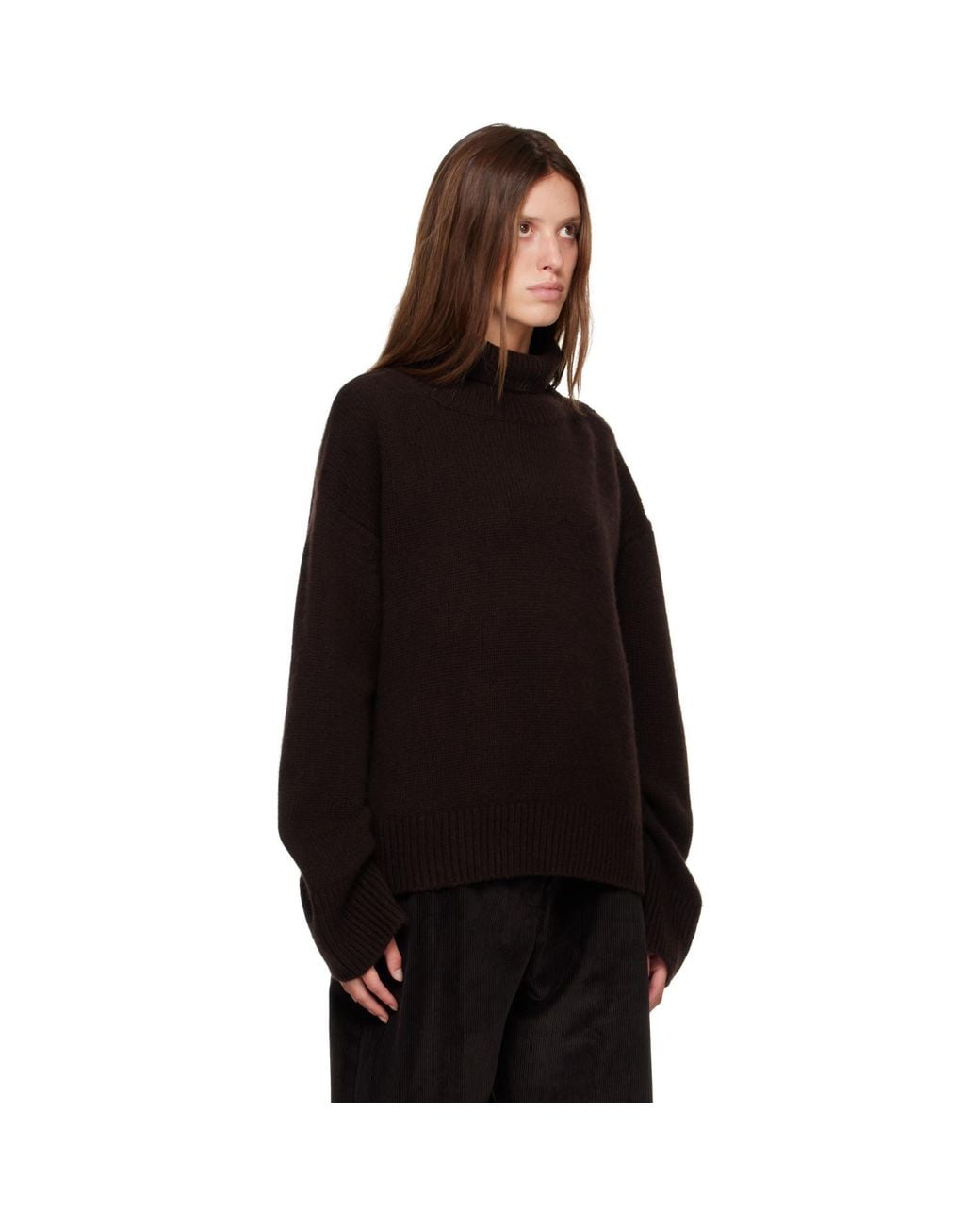 R2W Black Straight Hem Turtleneck