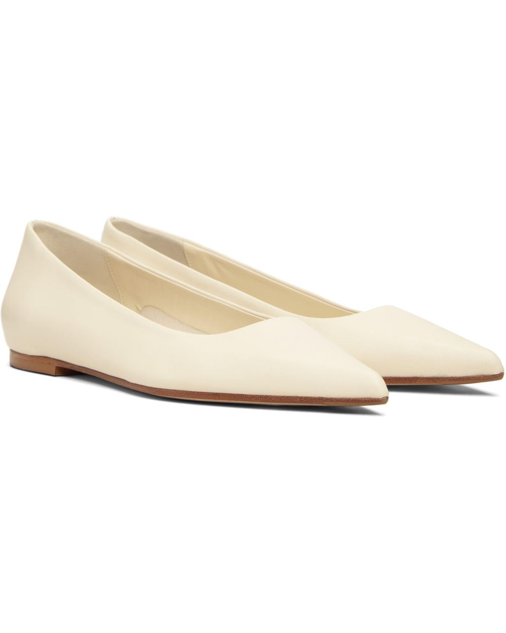 Aeyde Black Off- Cassy Pointed-Toe Ballerina Flats