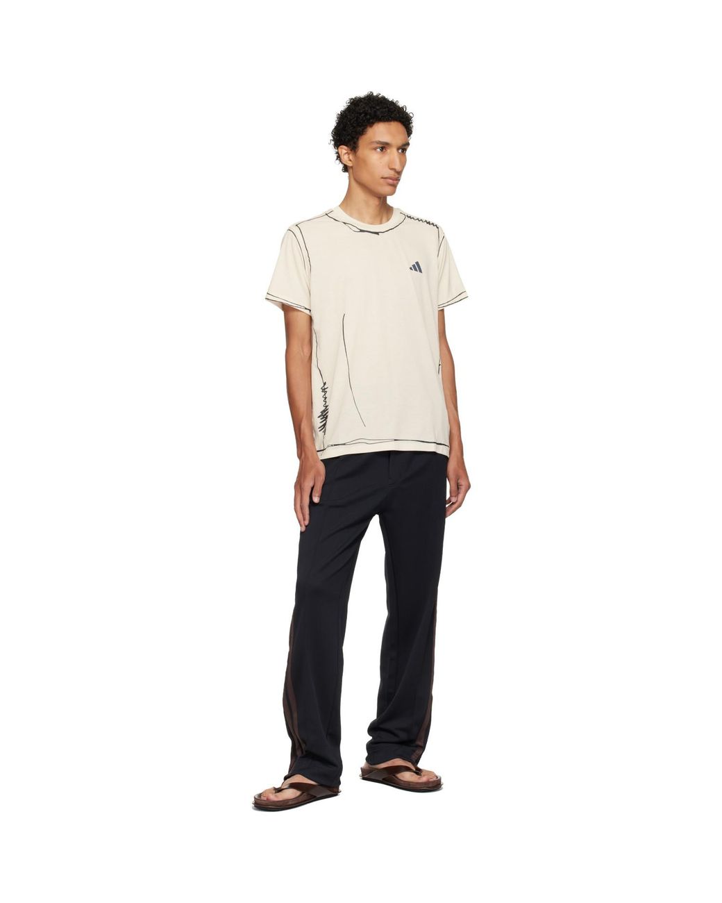 Song For The Mute Natural Off- Adidas Edition Adirun01 T-Shirt for men