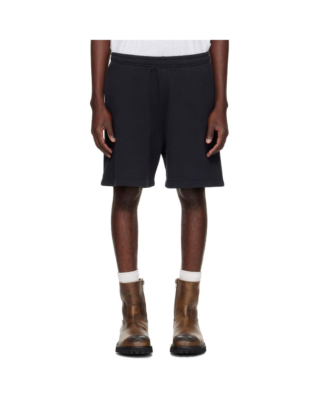 Acne Blue Fleece Shorts for men