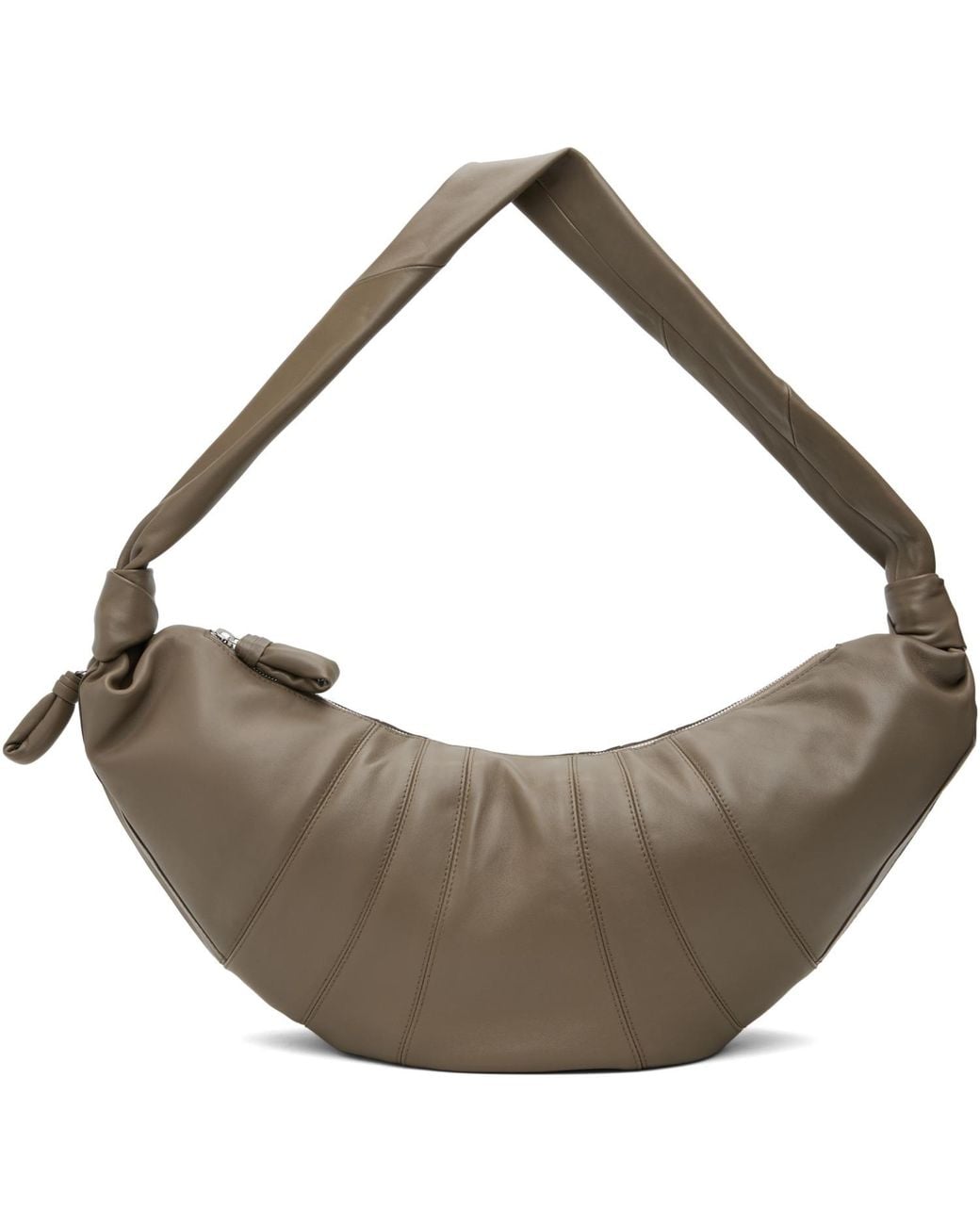 Lemaire Gray Khaki Large Croissant Bag