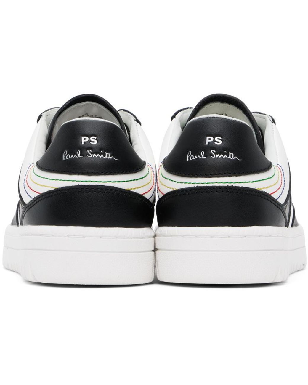 メンズ Paul Smith ホワイト& Liston レザースニーカー ブラック