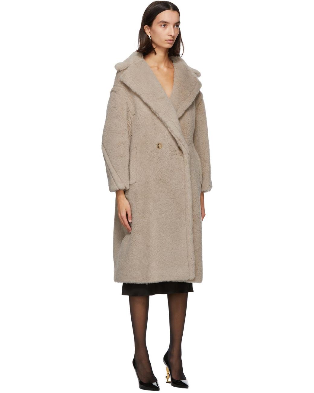 Manteau beige Teddy Bear Max Mara en coloris Noir | Lyst