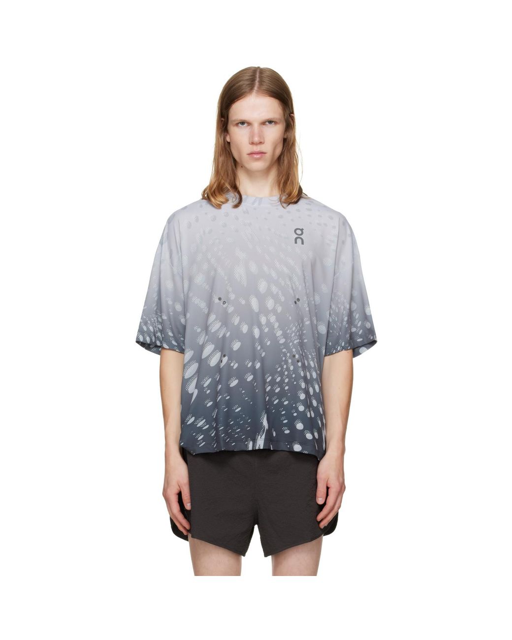 On Shoes Gray Performance Volt Running T-Shirt for men