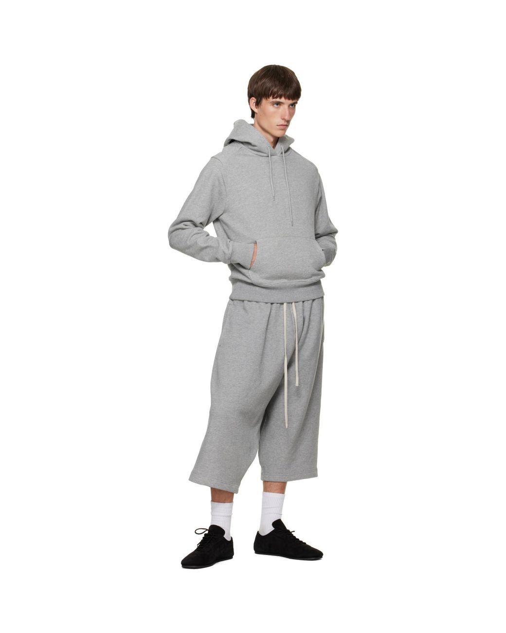 Entire studios Gray Drop Shorts for men