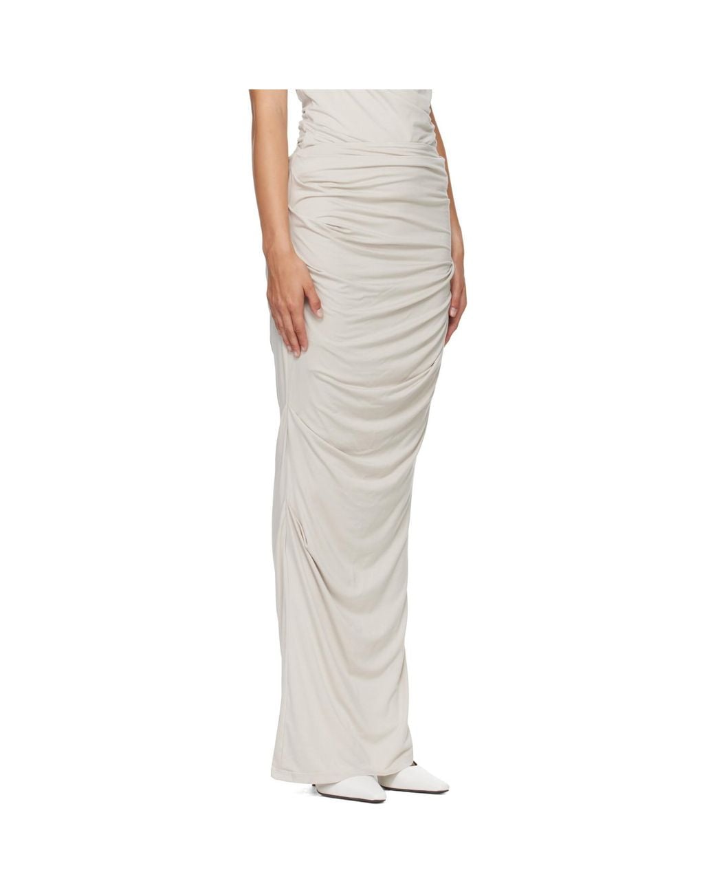 Entire studios Gray Drape Maxi Skirt