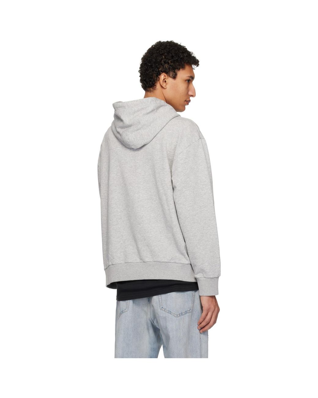 MM6 by Maison Margiela Black Spray Print Hoodie for men
