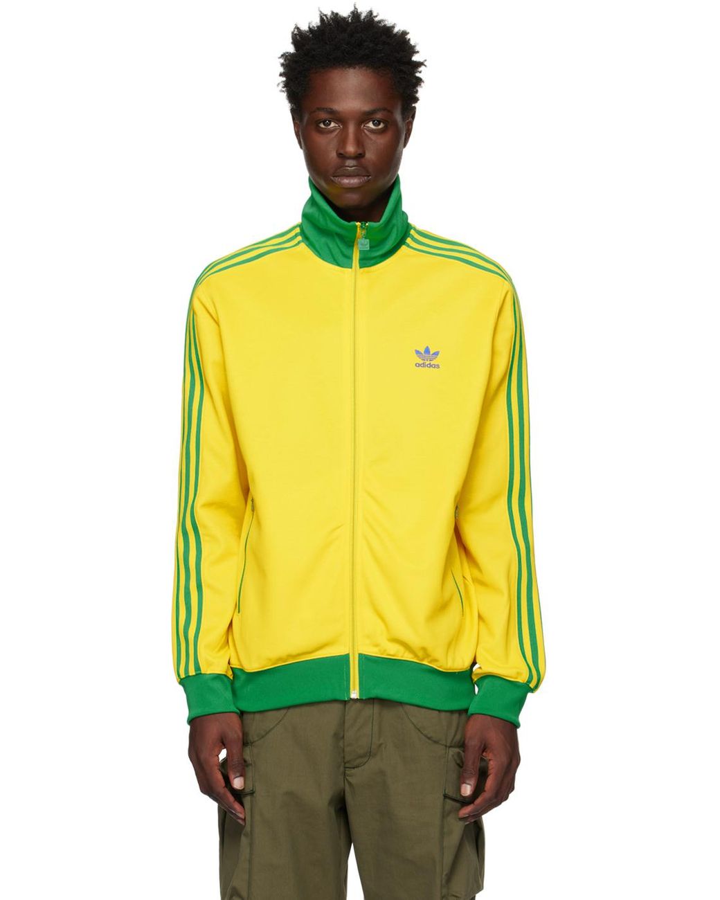 adidas Originals Yellow & Green Beckenbauer Track Jacket for Men | Lyst UK