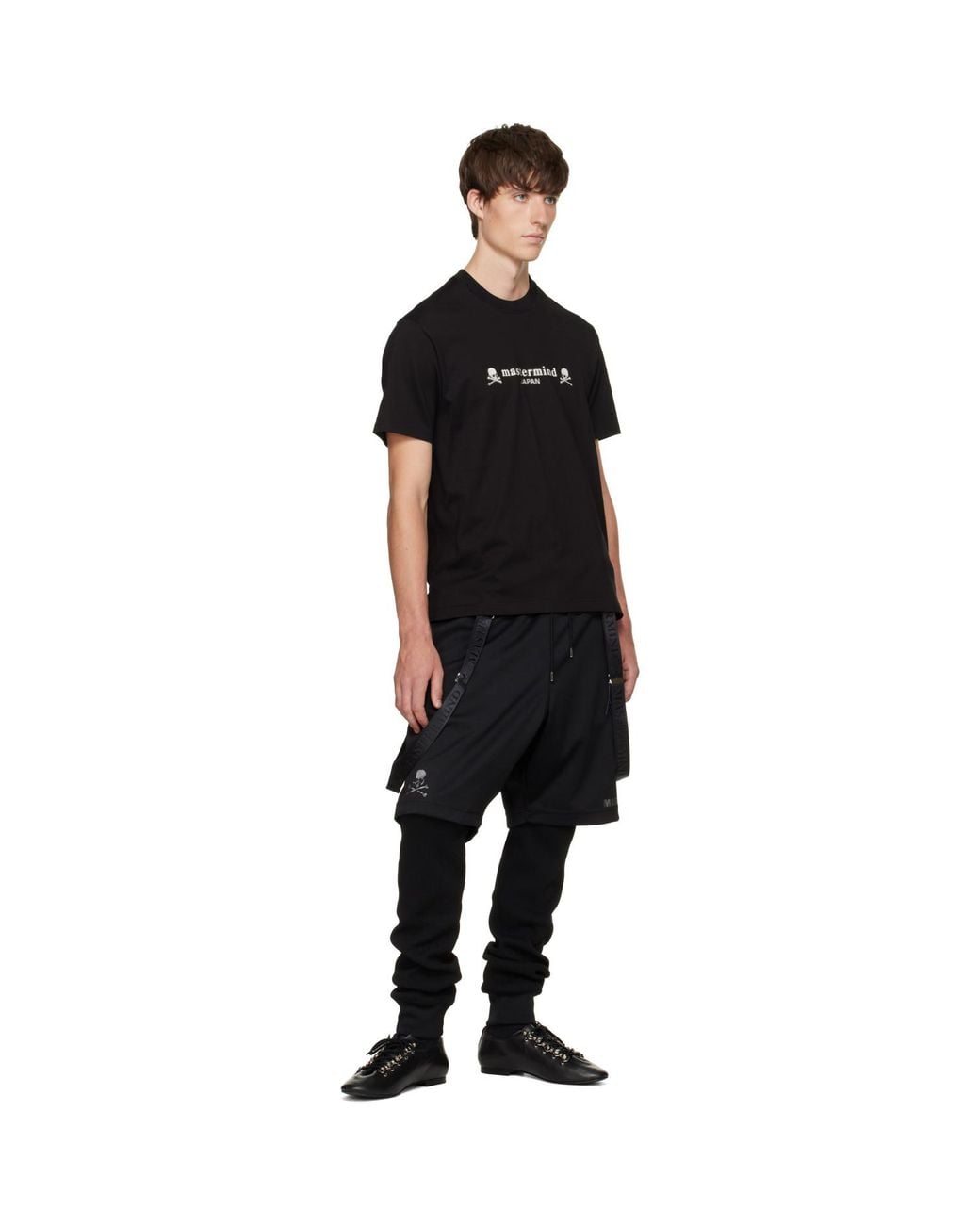 MASTERMIND WORLD Black Layered Trousers for men