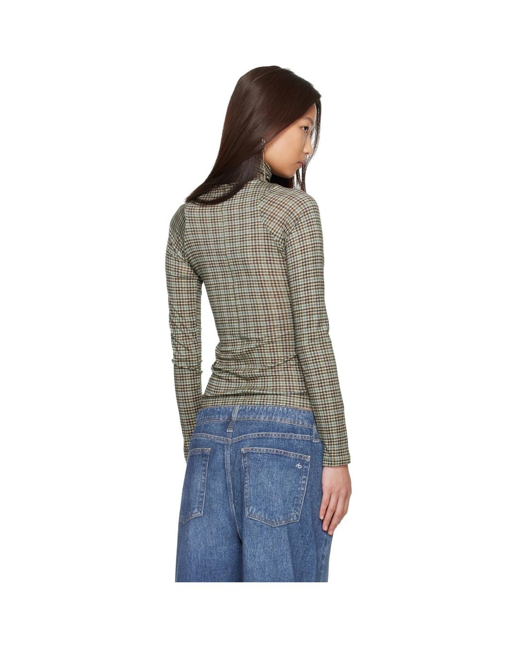 Rag & Bone Gray Shaw Jersey Turtleneck