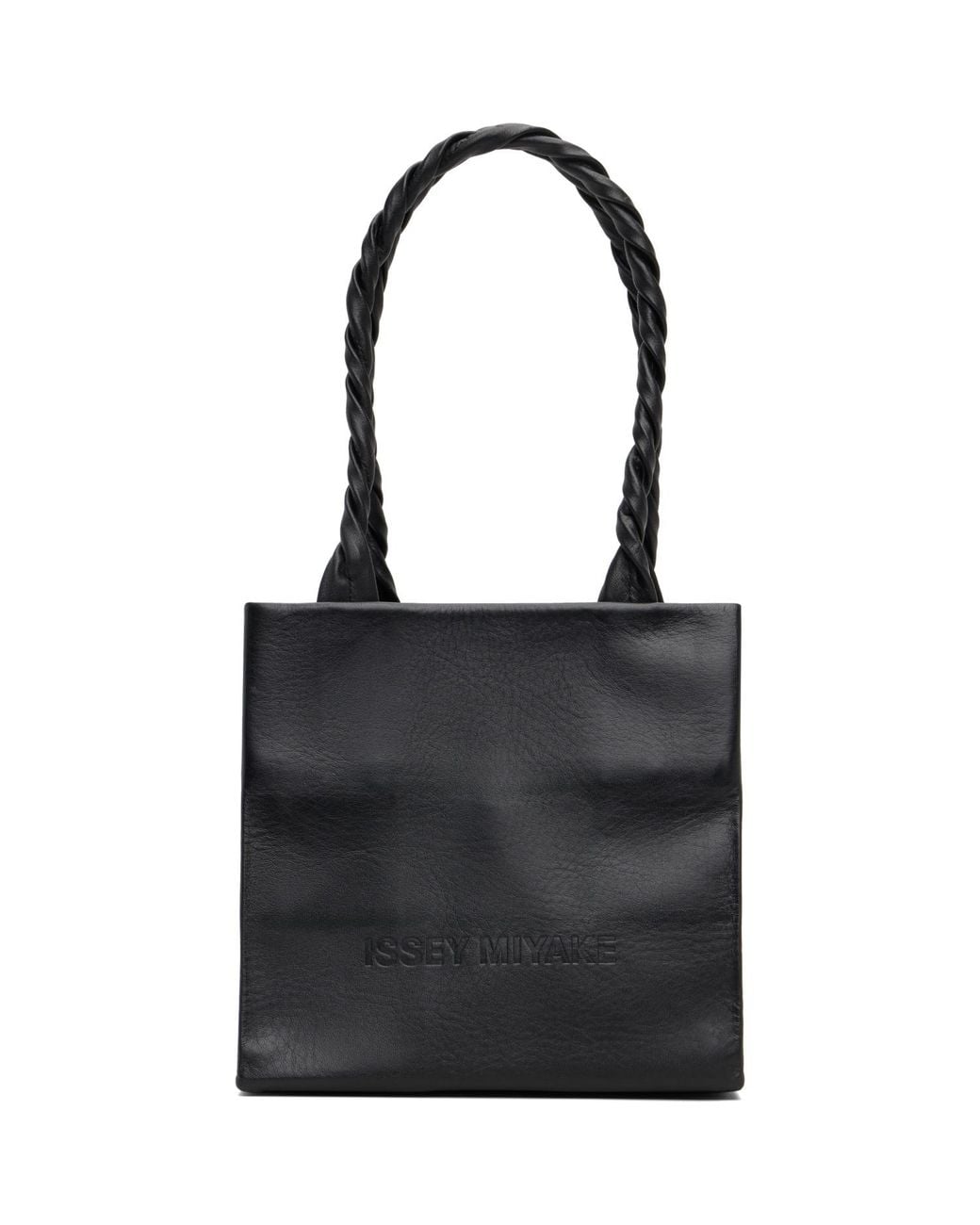Issey Miyake Black 'Leather Paper' Bag