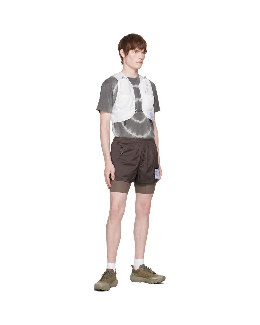 Satisfy Gray Techsilk 8 Running Shorts for men
