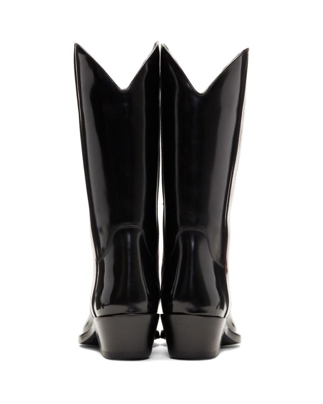 CALVIN KLEIN 205W39NYC Black And Red Ed Western Boots | Lyst