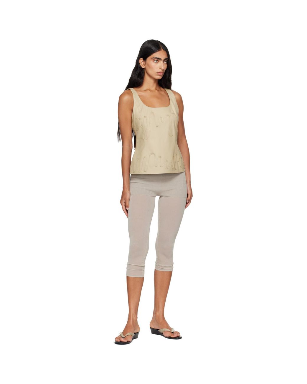Paloma Wool Natural Fil Leather Top