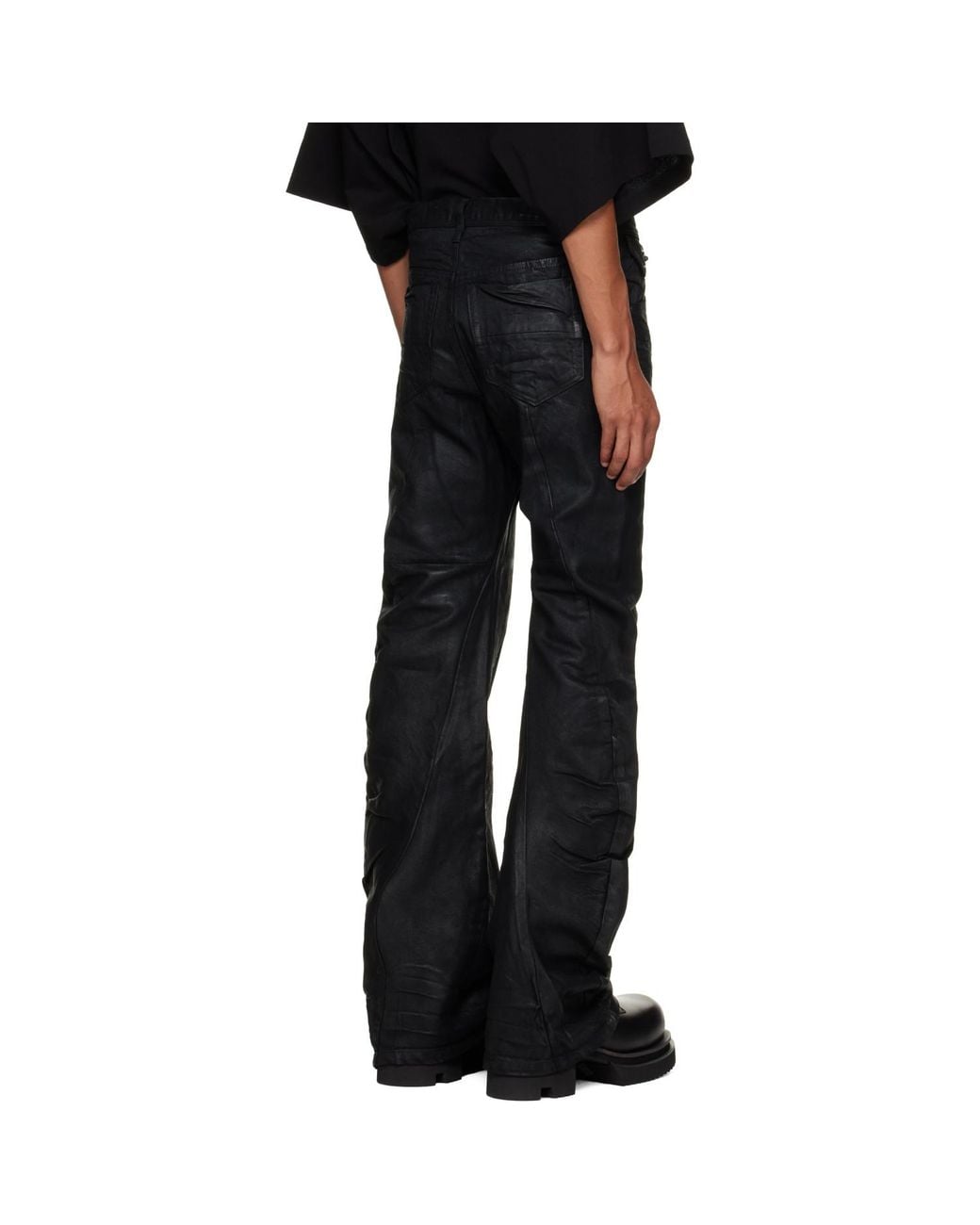 Julius Black Bending Flare Jeans for men