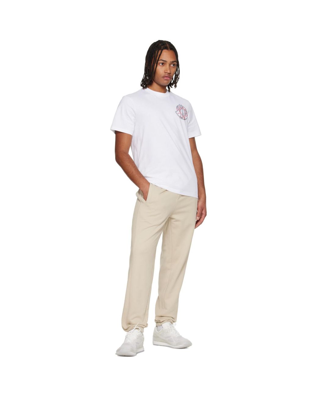 Moncler White T-Shirt for men