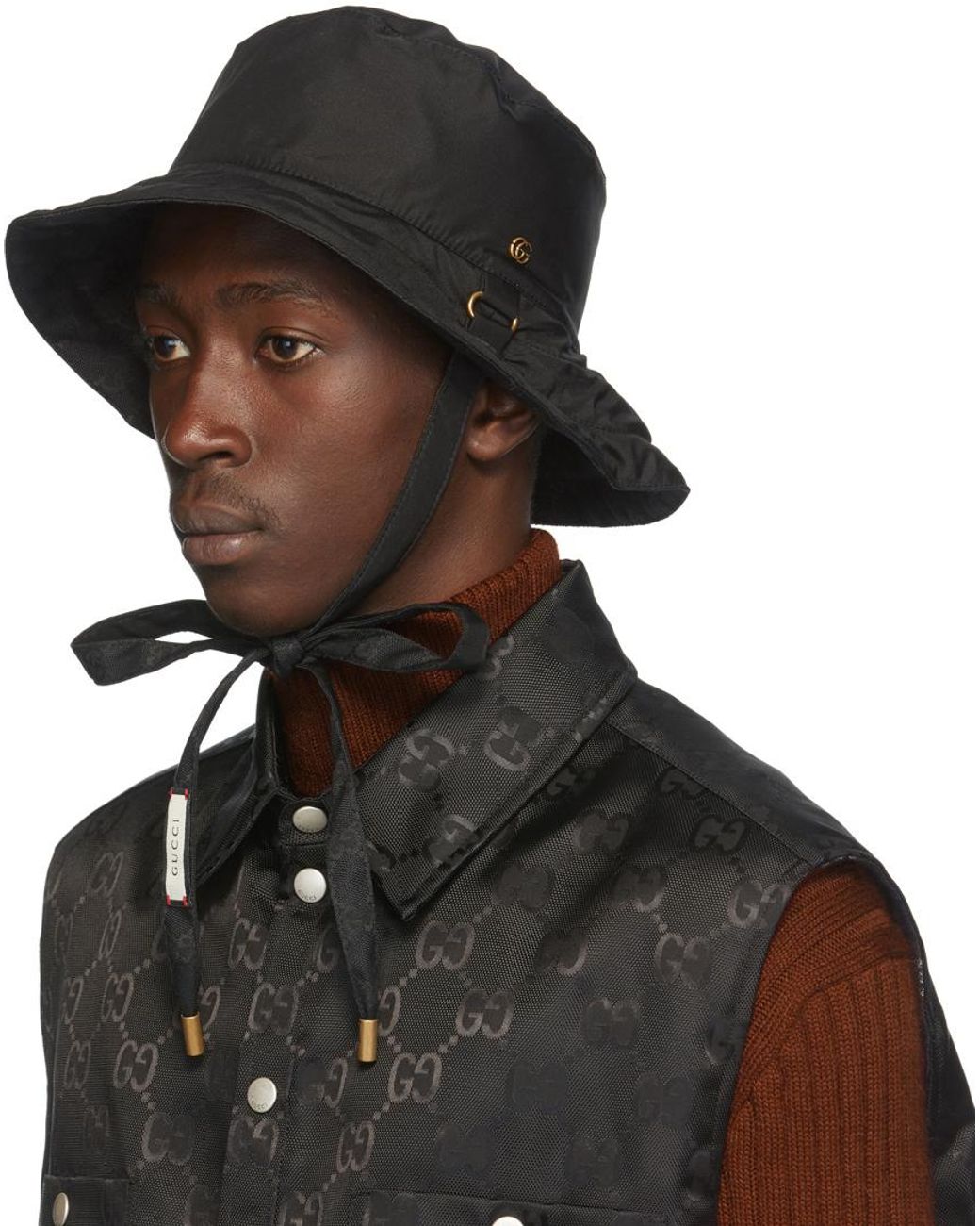 Chapeau réversible en toile GG et nylon Gucci pour homme en coloris Noir |  Lyst