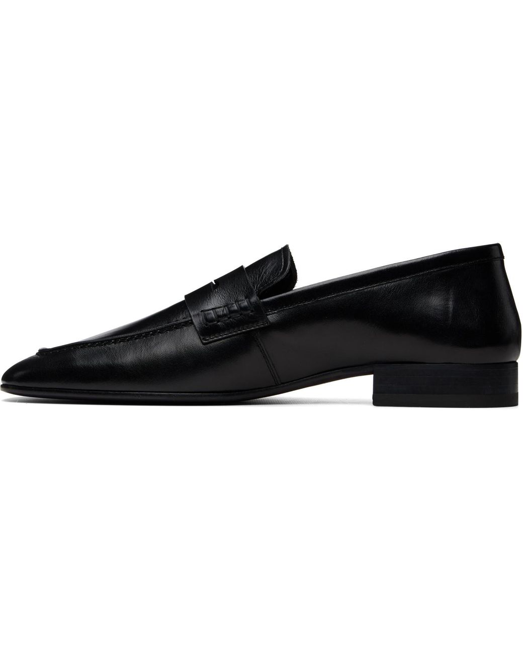Dries Van Noten Black Leather Loafers for men