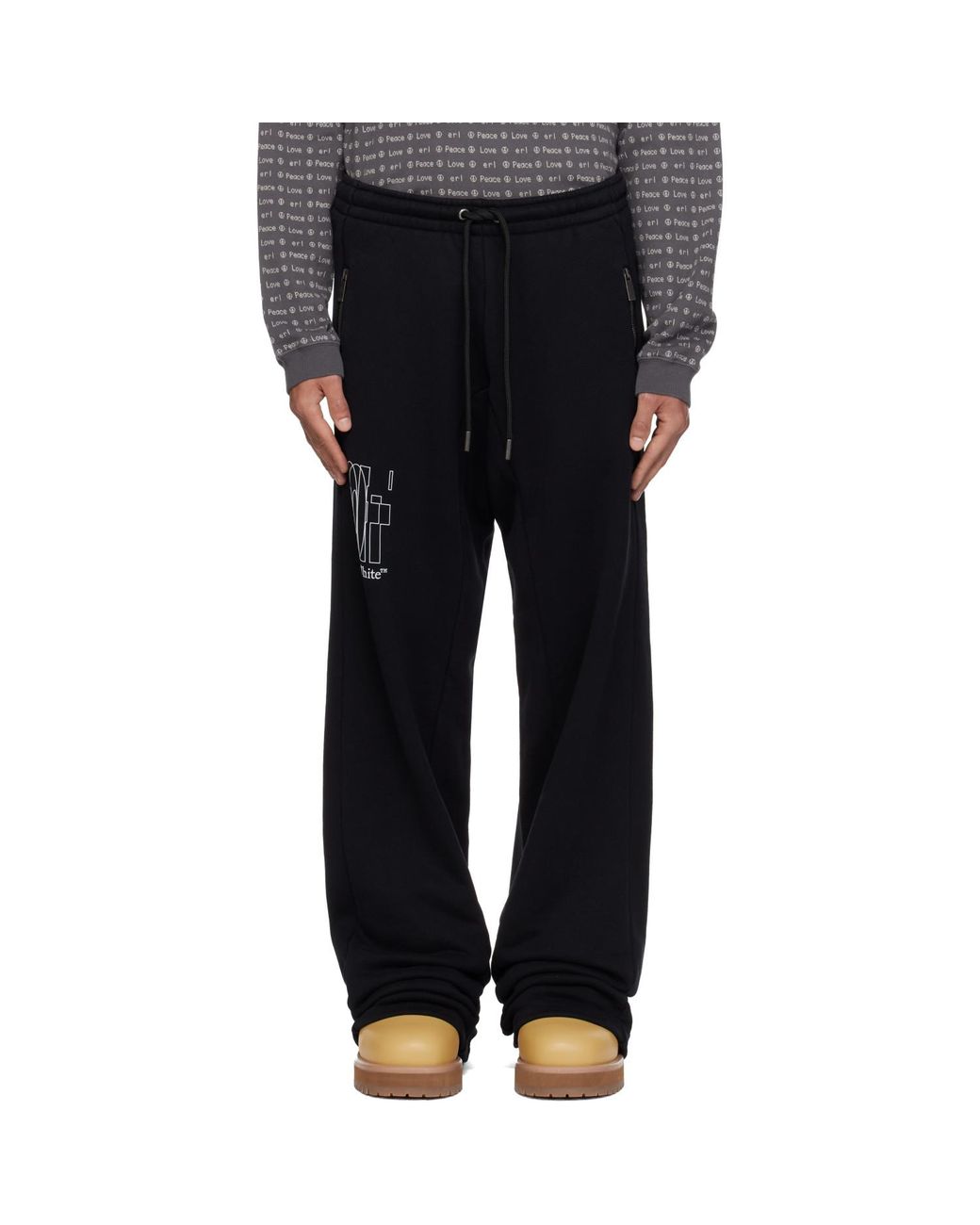Off-White c/o Virgil Abloh Black Big Double Arrow Slouchy Sweatpants for men