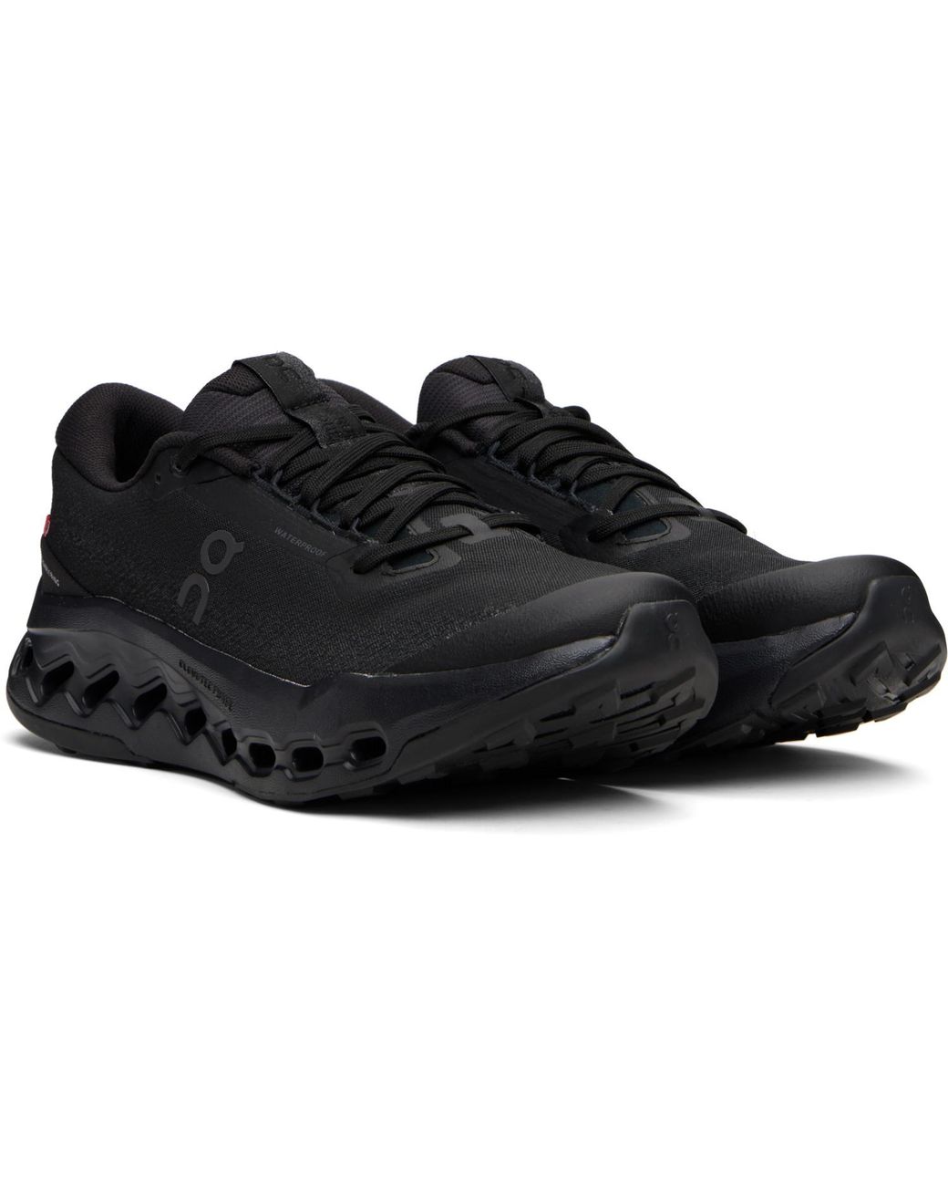 On Shoes Black Cloudsurfer Trail 2 Waterproof Sneakers for men