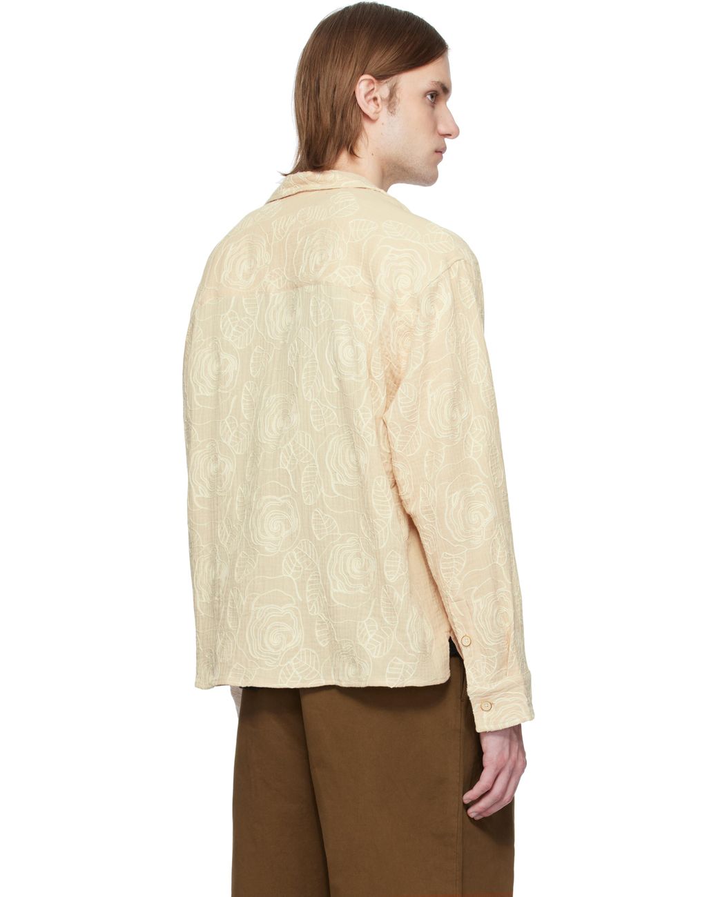 トップス CMMN SWDN 25SS Akito Embroidered Shirt Akito Embroidered Shirt