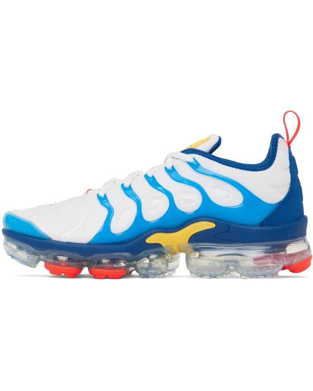 Nike White & Blue Air Vapormax Plus Sneakers for Men | Lyst