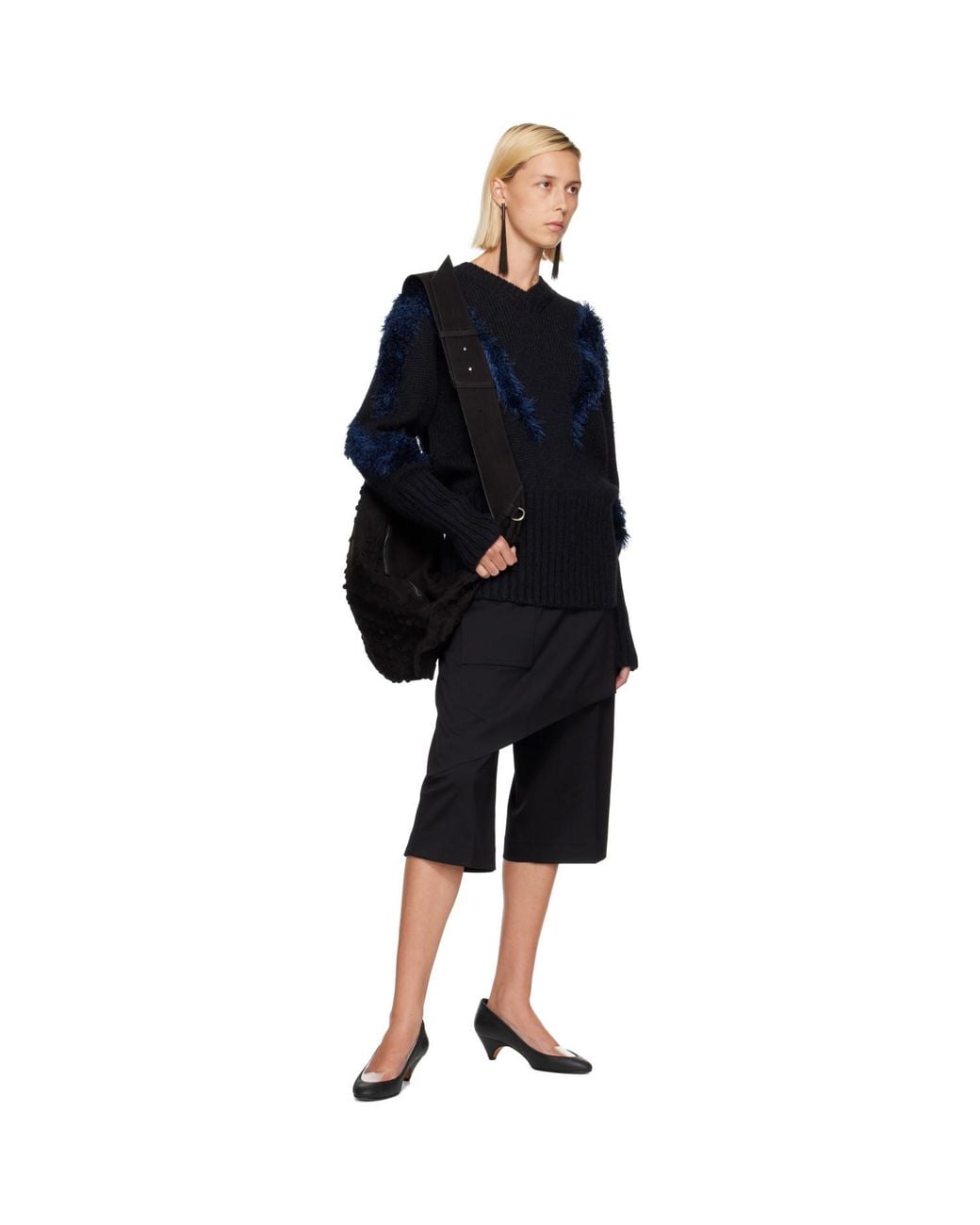 Kiko Kostadinov Black Fiore Twisted Bag