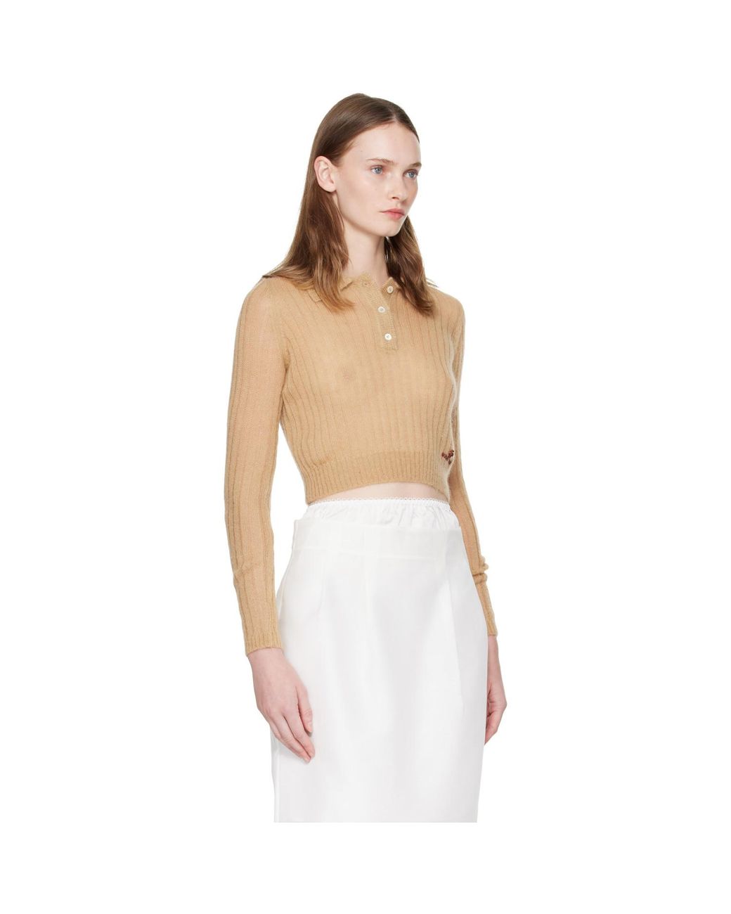 ShuShu/Tong Natural Lapel Knit Polo