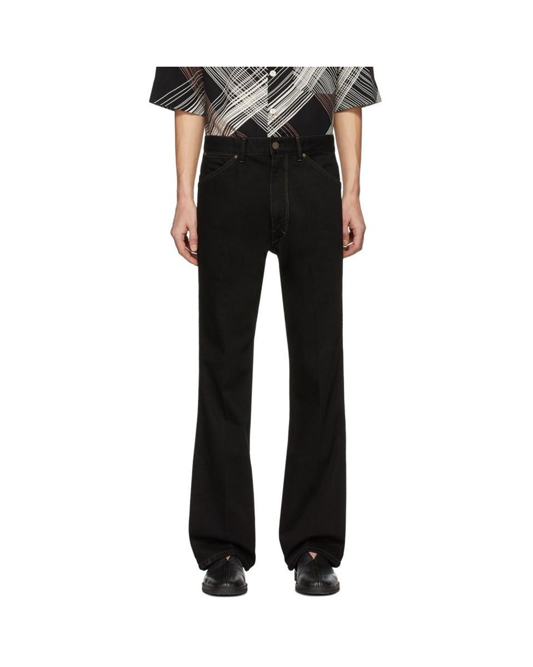 Lemaire Men's Black Bootcut Jeans