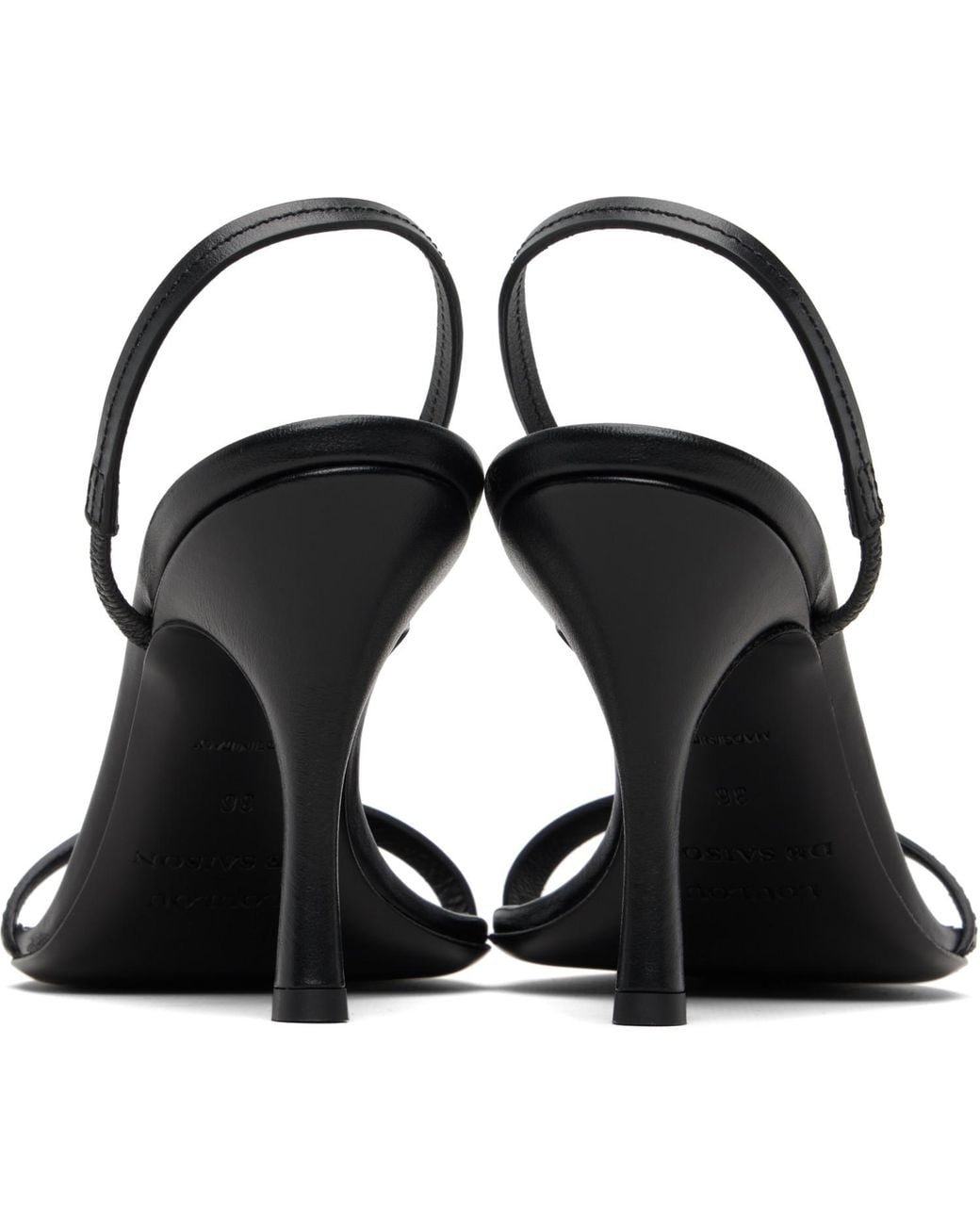 Loulou de Saison Black Arwa High Heeled Sandals