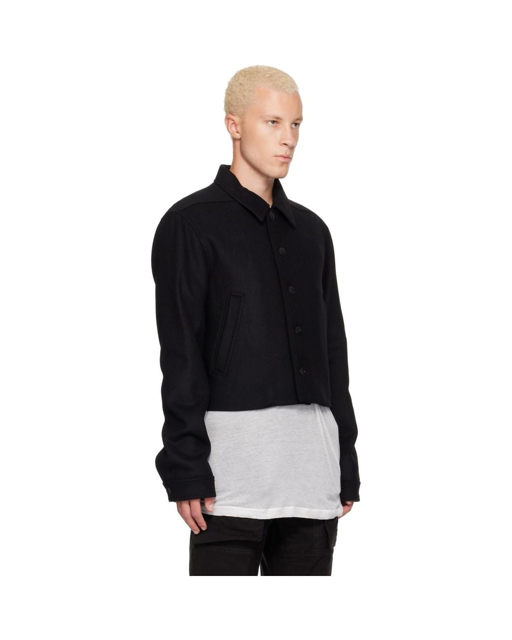 Rick Owens Black Tower Alice Brad Jacket for men