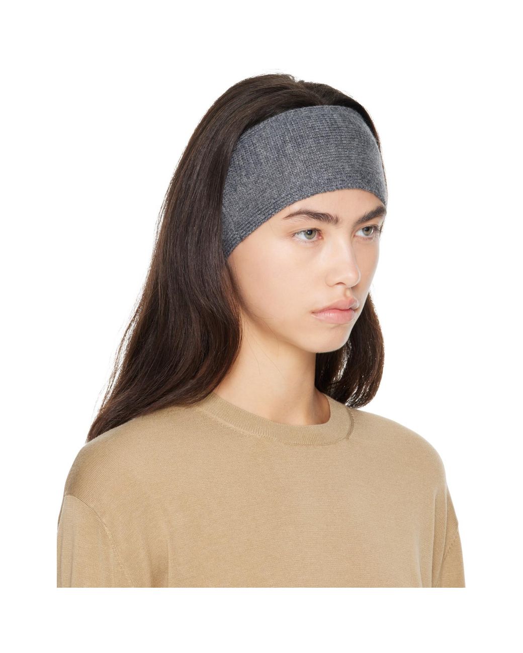 Totême  Gray Cashmere Headband