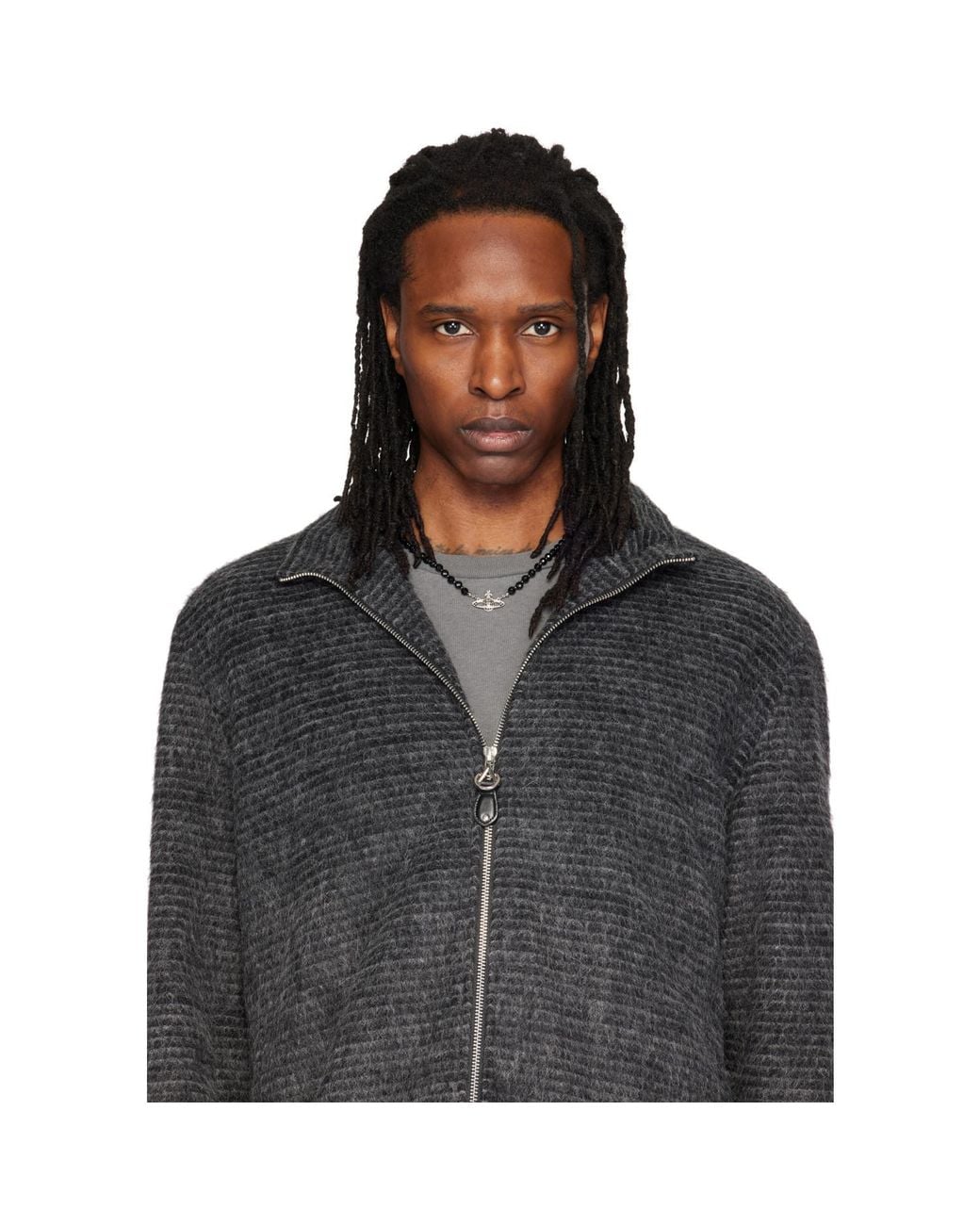Vivienne Westwood Black Messaline Necklace for men