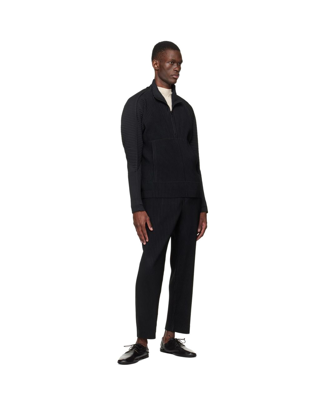Homme Plissé Issey Miyake Black Monthly Colors March Trousers for men