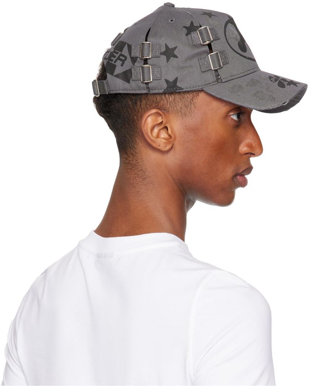 Mowalola lotta キャップ gray Mowalola Gray 'Lotta' Cap Mowalola