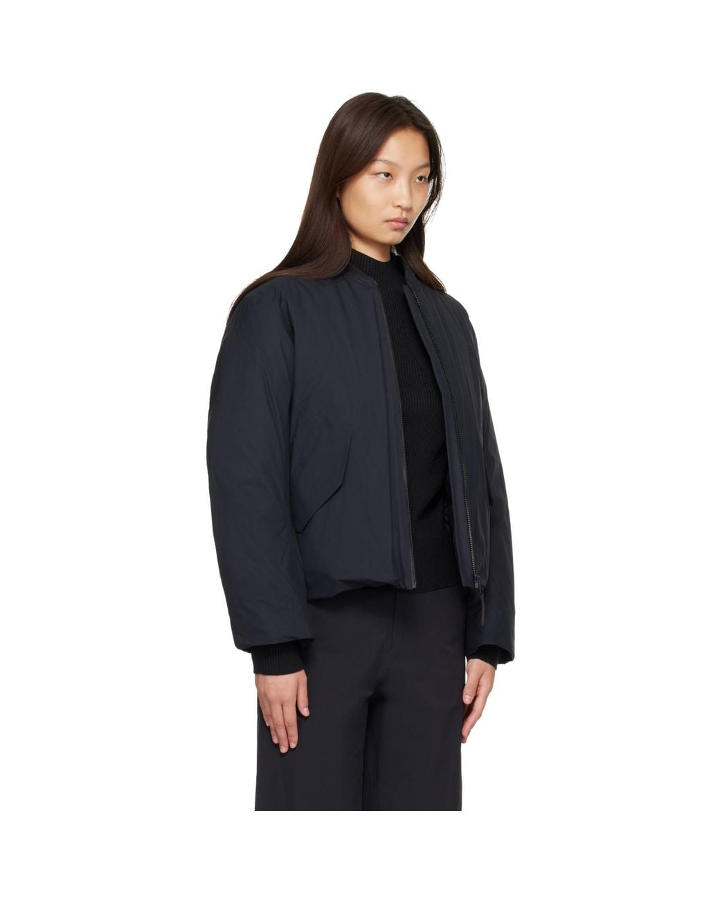 Veilance Blue Decca Down Bomber Jacket