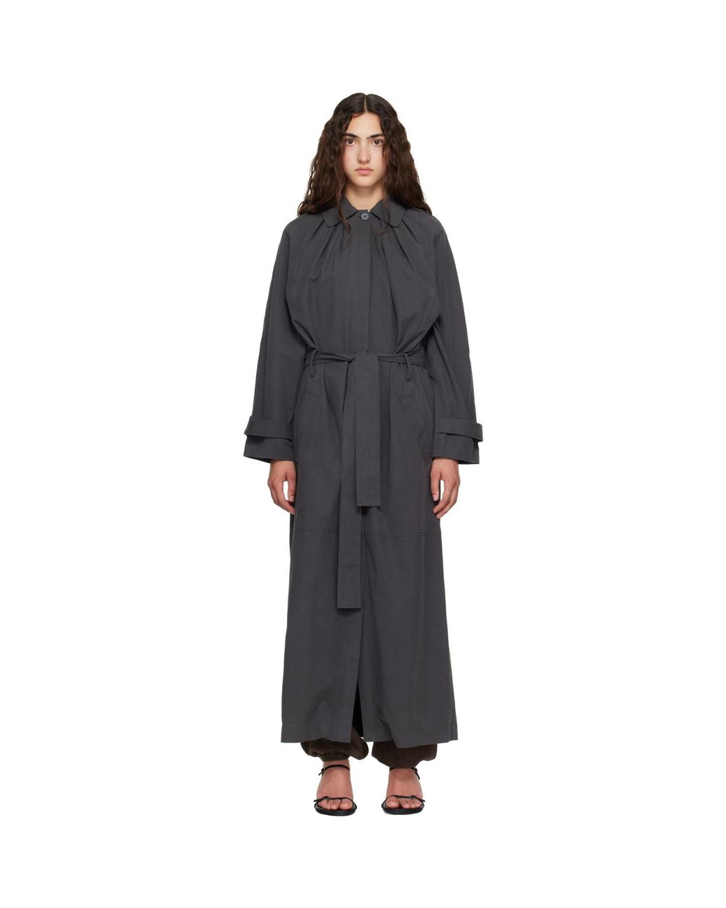 Belle Anna Gray Laurel Trench Coat