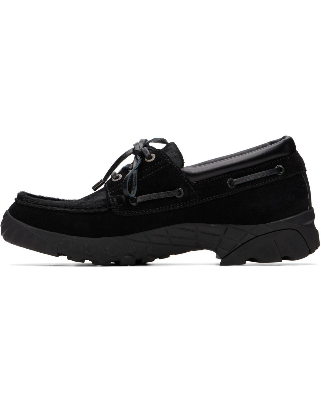Wooyoungmi Black Suede Boat Shoes for men