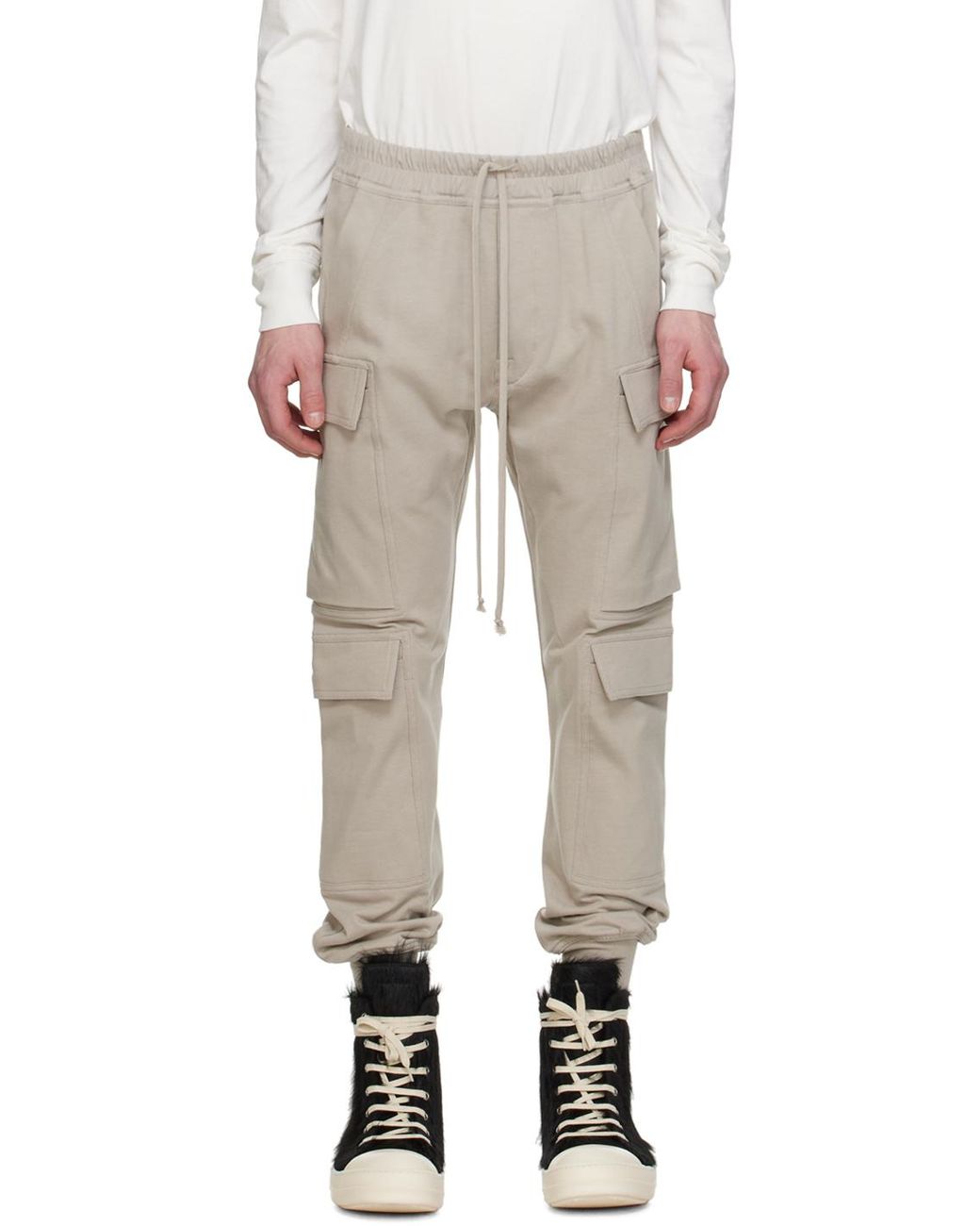 Rick Owens Off-white Mastodon Mega Cargo Pants in Natural Rick Owens Off-white Mastodon Mega Cargo Pants in Natural