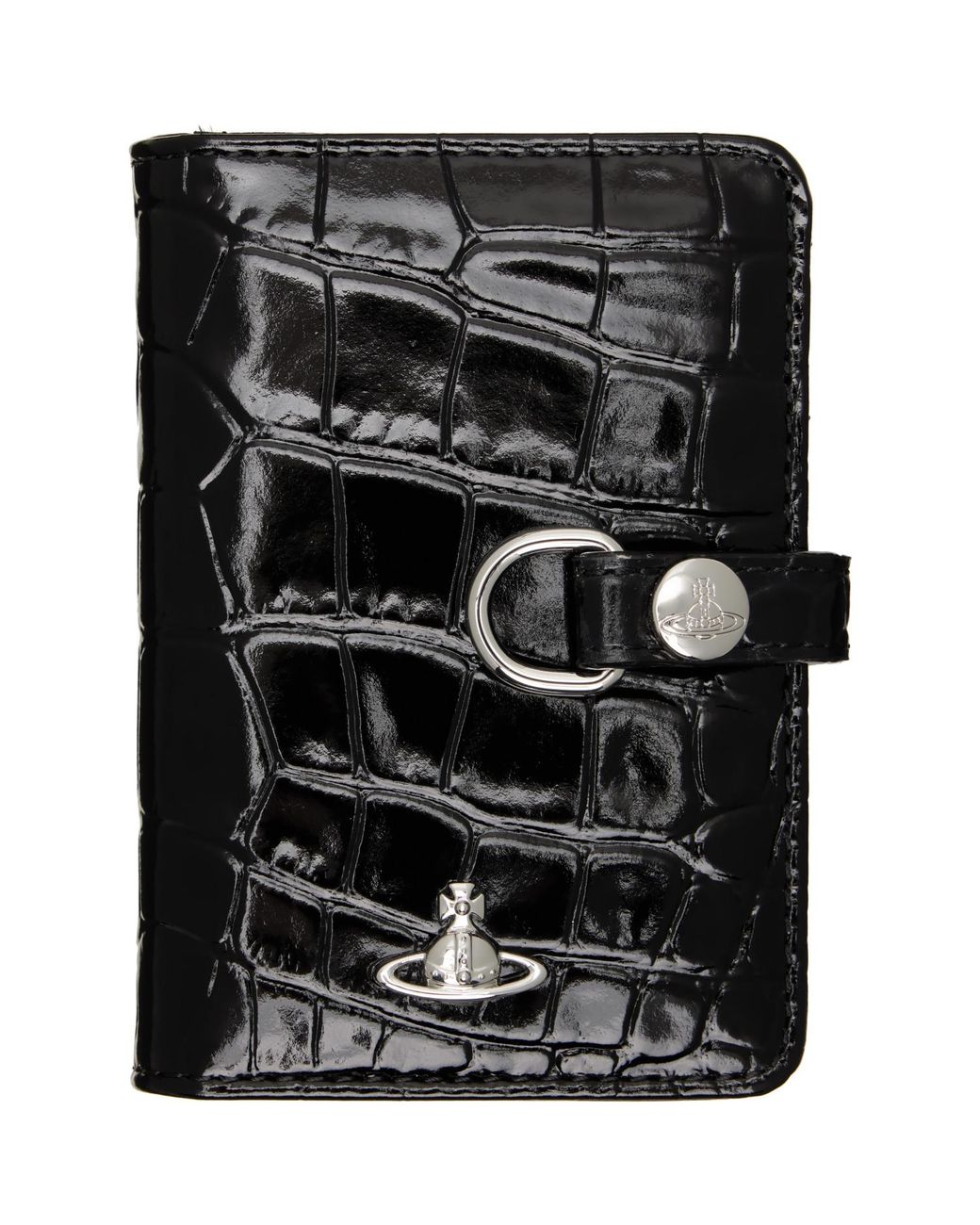 Vivienne Westwood Black Vertical Flap Card Holder for men