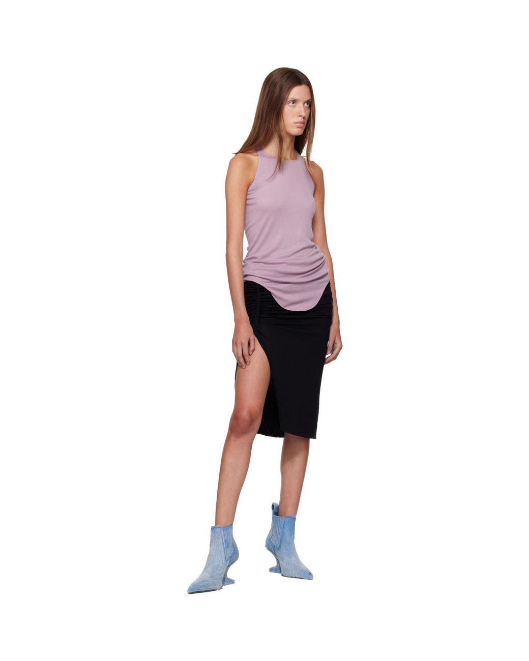 Rick Owens Purple Tower Basic Tank Top