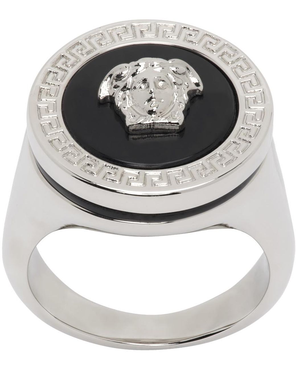 Versace black deals ring