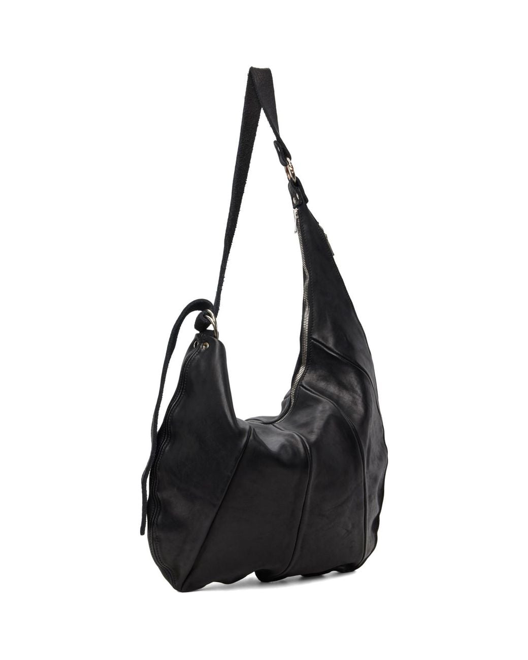 Guidi Black Leather Bag for men