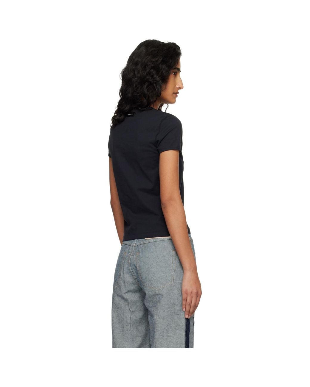 Marc Jacobs Black 'Perfect' Shrunken T-Shirt