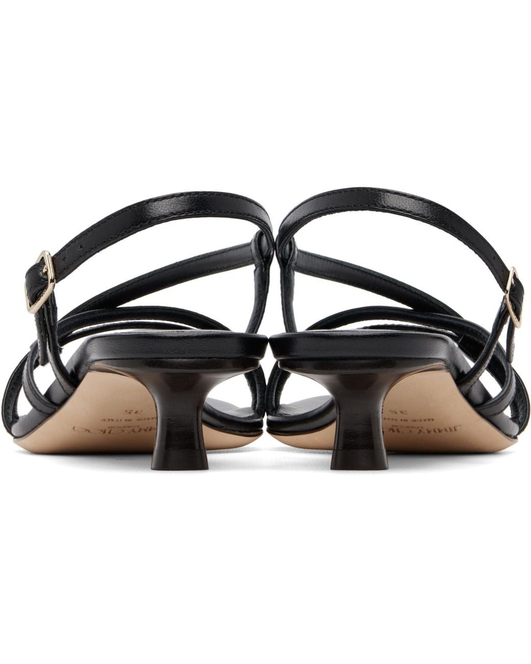 Jimmy Choo Black Farris 35 Heeled Sandals