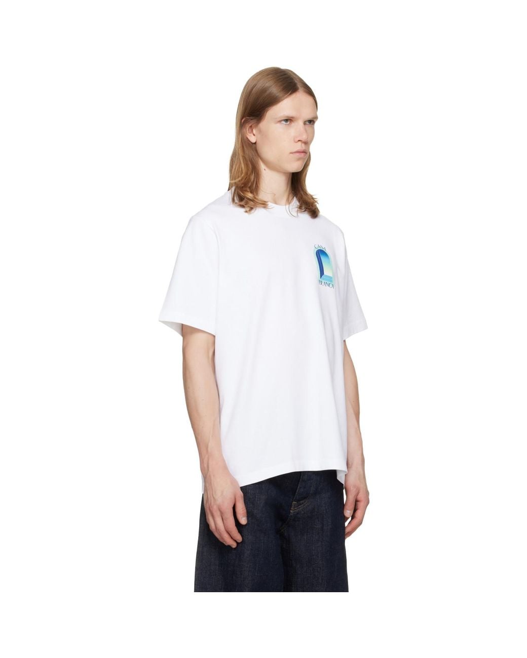 Casablanca White 'L'Arche' Short Sleeve T‑Shirt for men