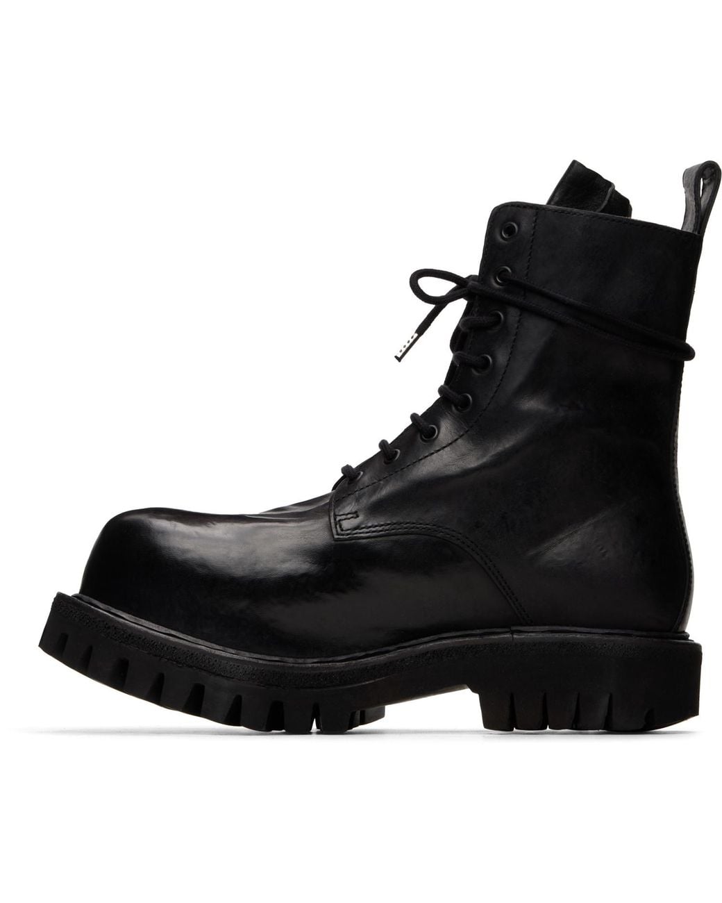 A Diciannoveventitre Black Octa Combat Boots for men