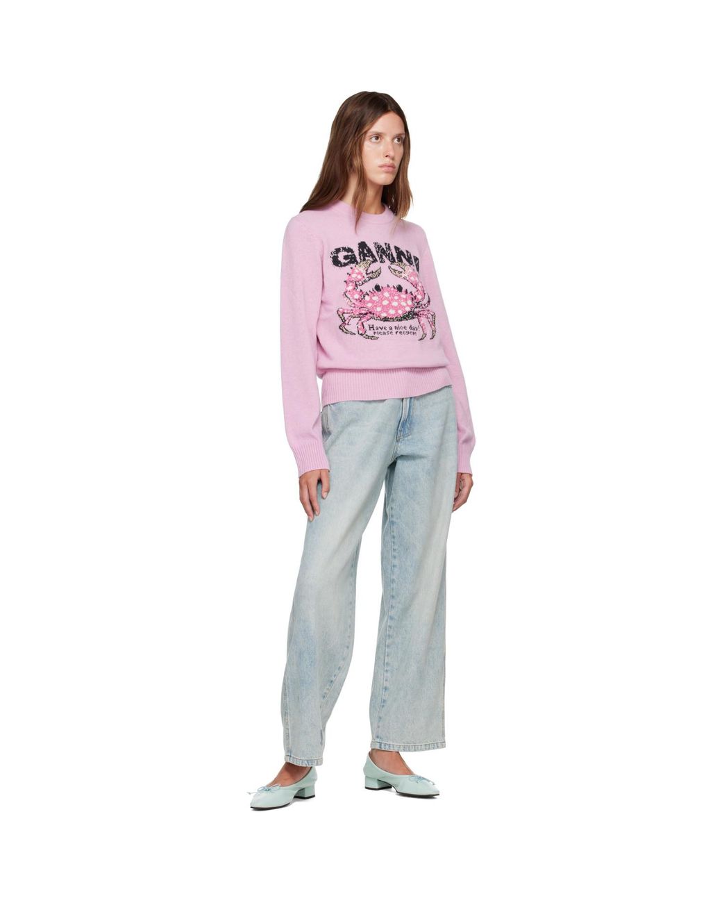 Ganni Red Crab Sweater
