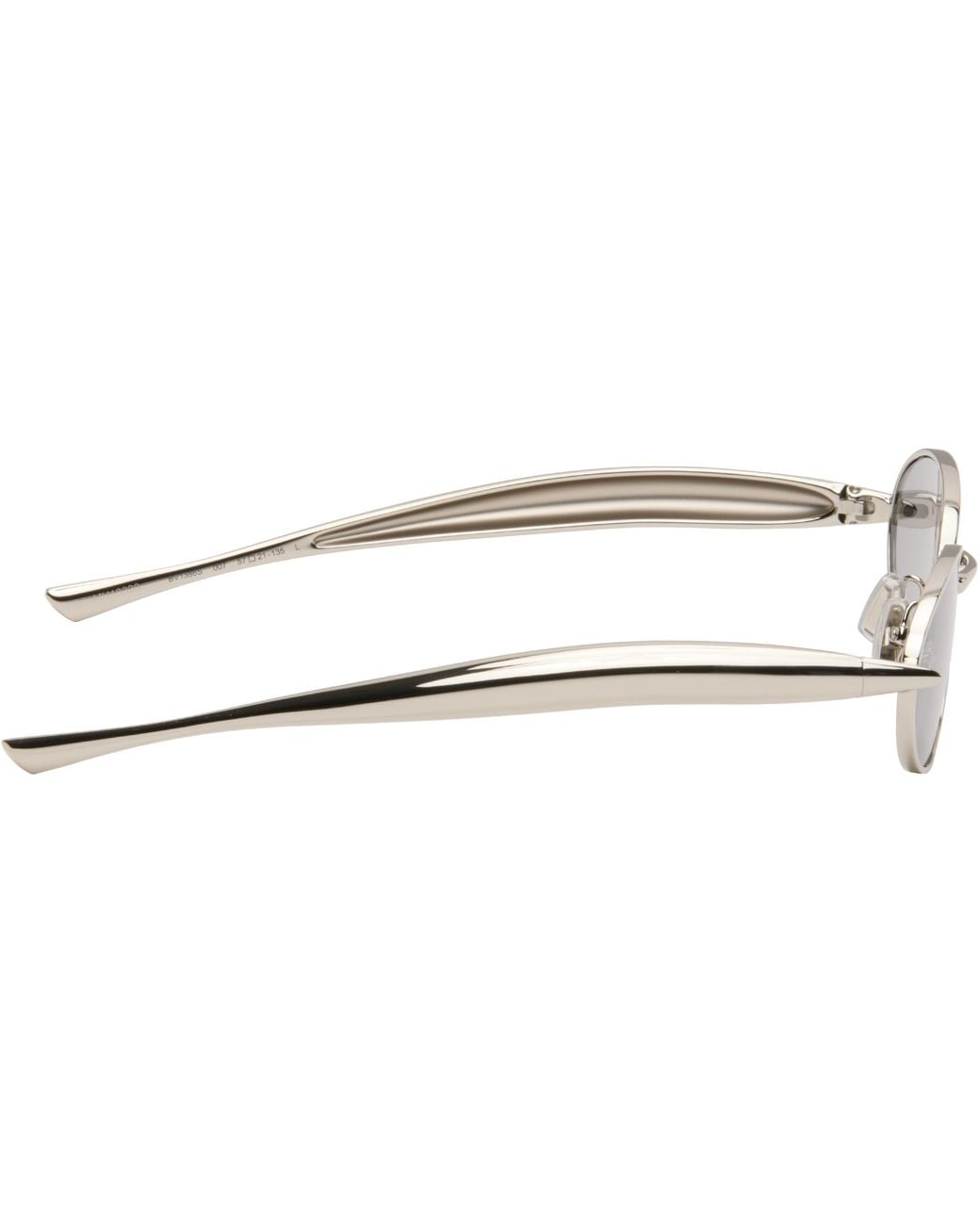 Bottega Veneta Black Sardine Oval Sunglasses for men